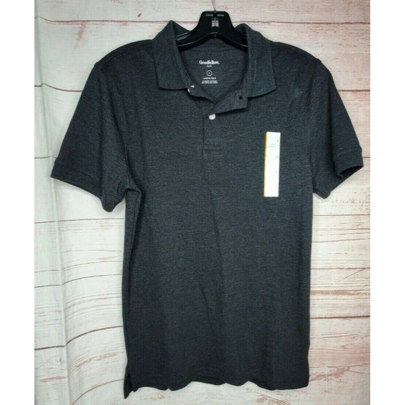 Goodfellow And Co. Small Loring Polo Railroad Gray 1/4 Button Shirt - Picture 2 of 12